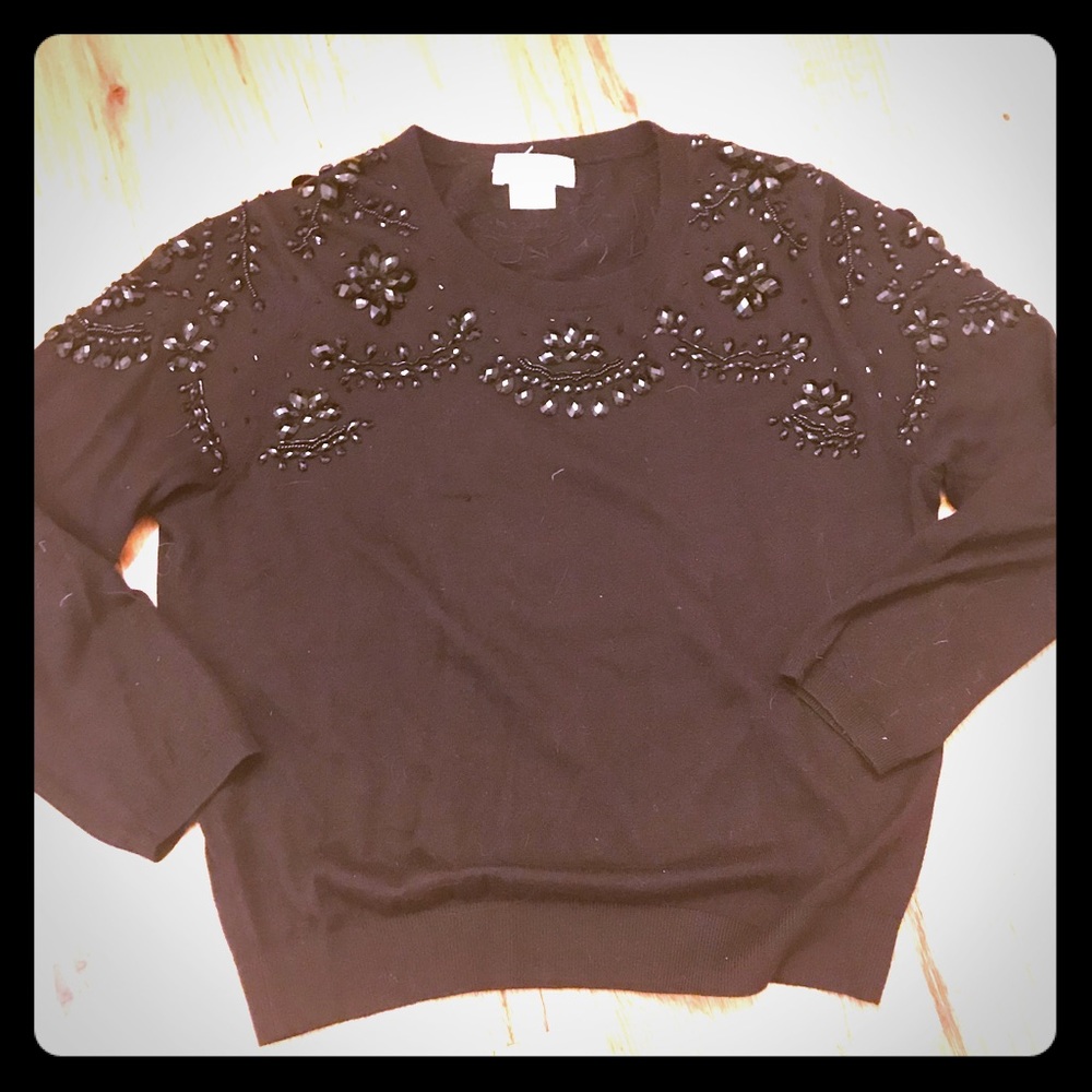 Jenny Yoo M Black Millie Sweater